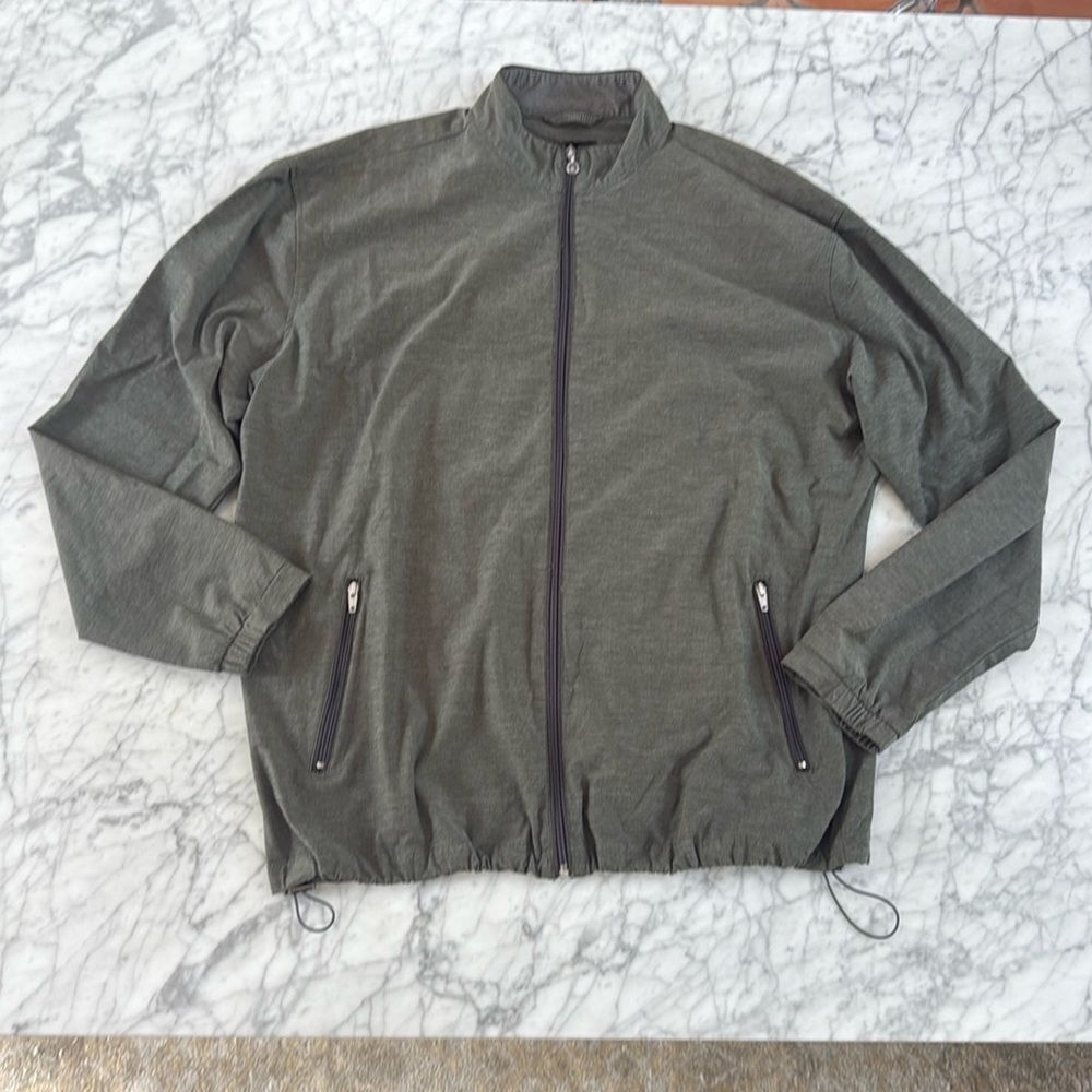 NWOT Linksoul Morris Full Zip Windbreaker men’s LS524 Sycamore green XL